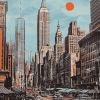 Vintage NYC Skyline Diamond Painting