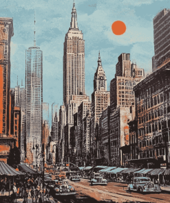 Vintage NYC Skyline Diamond Painting