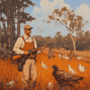 Vintage Quail Huntsmen Diamond Painting