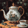 Vintage Tea Pots Diamond Painting