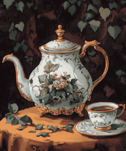 Vintage Tea Pots Diamond Painting