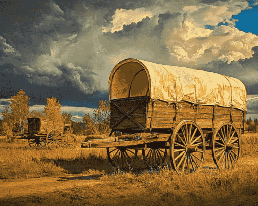 Vintage Wagon Engines Diamond Painting