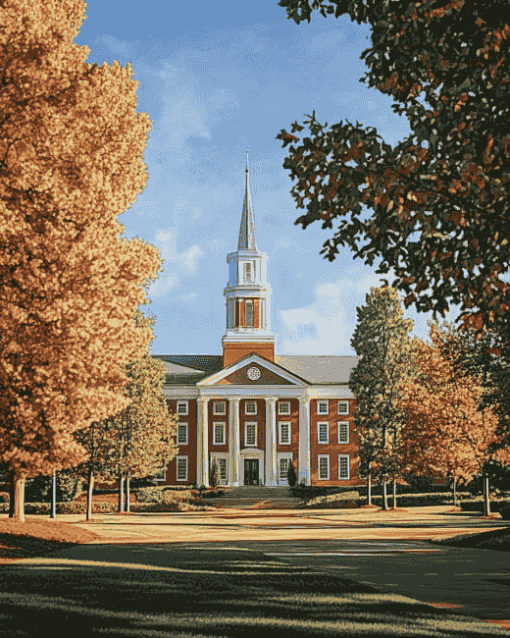 Wake Forest University Campus Diamond Painting