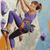 Wall Climber Lady Diamond Painting