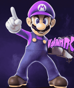 Waluigi from Super Mario Diamond Painting