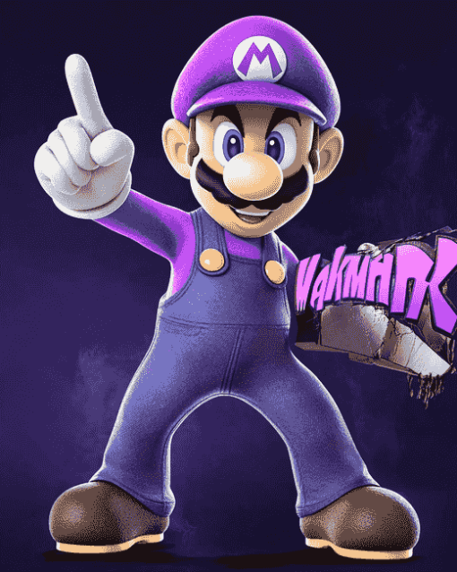 Waluigi from Super Mario Diamond Painting