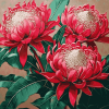 Waratah Blossoms Diamond Painting