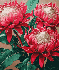 Waratah Blossoms Diamond Painting