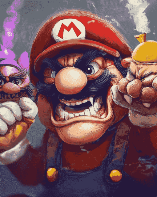 Wario Adventures Animation Diamond Painting