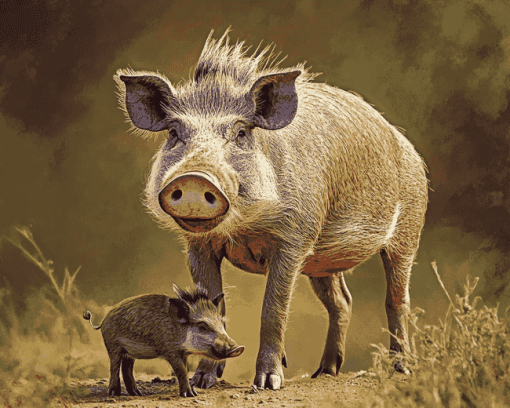 Warthog Piggy Diamond Painting