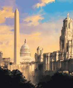 Washington Monument Tower Diamond Painting