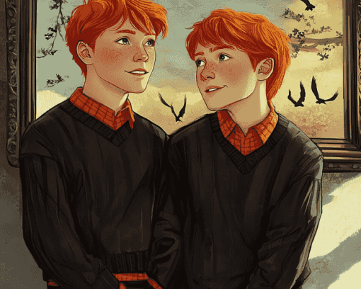 Weasley Twins Cartoon Diamond Painting