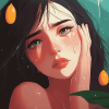 Weeping Girl Animation Diamond Painting