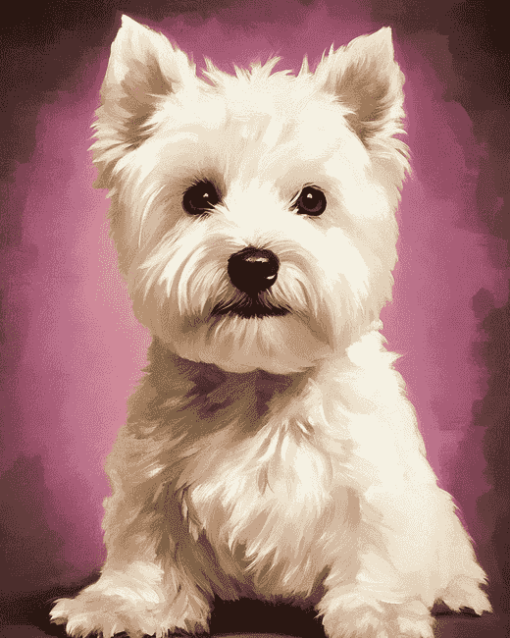 West Highland Terrier Puppy Diamond Painting