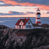 West Quoddy Head Maine Lighthouse Diamond Painting