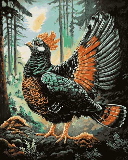 Western Capercaillie Fowl Diamond Painting