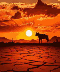 Western Desert Silhouette Diamond Painting