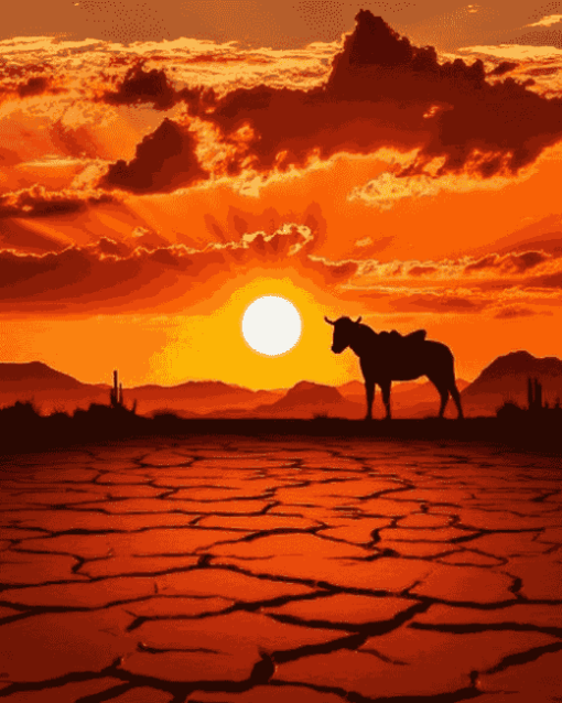 Western Desert Silhouette Diamond Painting