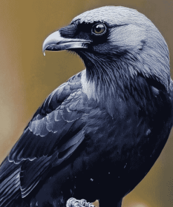 Western Jackdaw Bird Diamond Painting