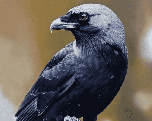 Western Jackdaw Bird Diamond Painting