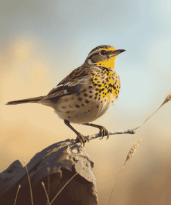 Western Meadowlark Bird Diamond Painting