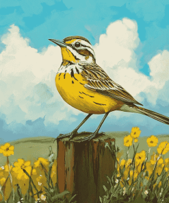 Western Meadowlark Bird Diamond Painting