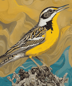 Western Meadowlark Diamond Painting