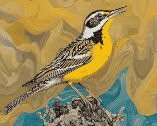 Western Meadowlark Diamond Painting