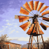 Western Windmill Landscape Diamond Painting