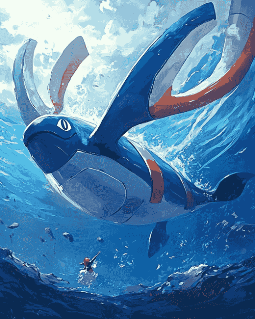 Whale Kyogre Pokemon Diamond Painting