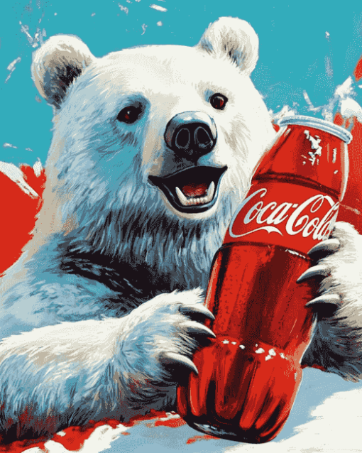 White Bear Coca Cola Diamond Painting