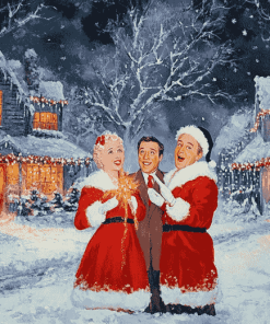 White Christmas Movie Scene Diamond Painting