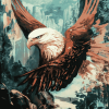 White Headed Eagle Animation Diamond Painting