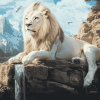 White Lion Wildlife Diamond Painting