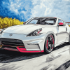 White Nissan 370 Z Car Diamond Painting