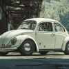 White Vintage Volkswagen Bug Diamond Painting