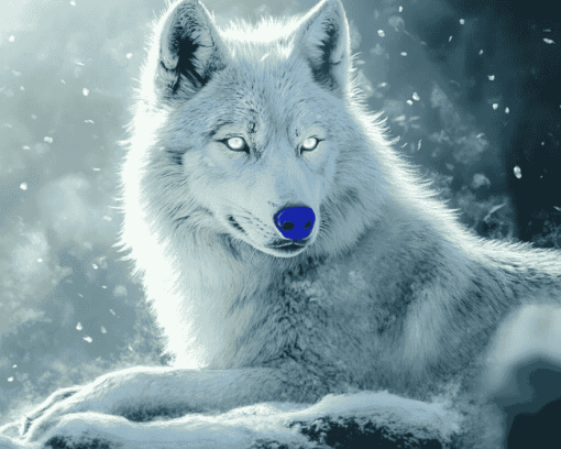 White Wolf Diamond Painting