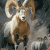 Wild Bighorn Sheep Diamond Painting