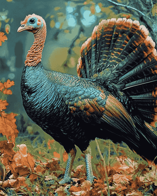 Wild Turkey Birds Diamond Painting