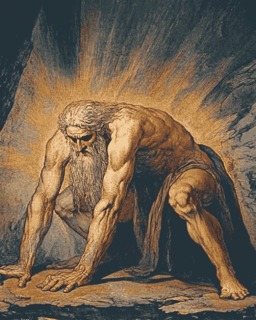 William Blake's Nebuchadnezzar Vintage Diamond Painting