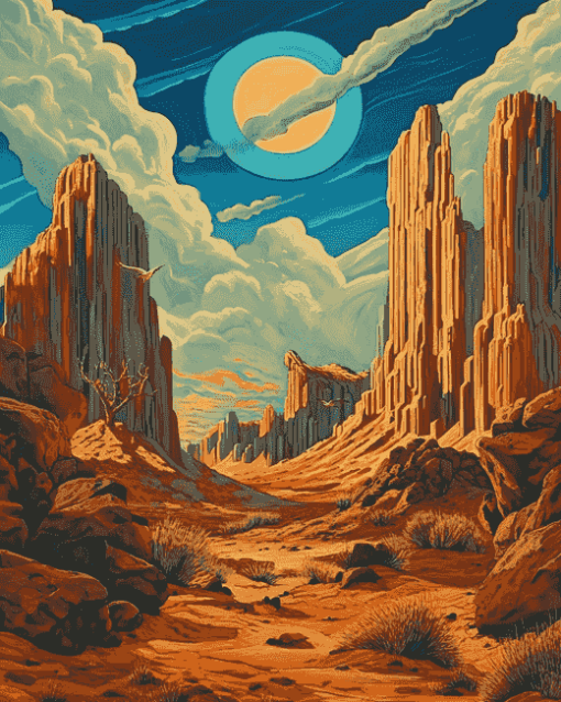 William Haskell Desert Fantasies Diamond Painting