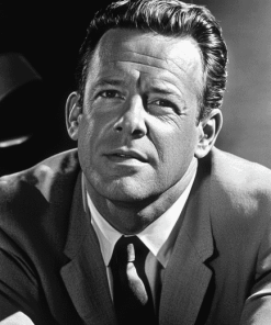 William Holden Black and White Diamond Painting