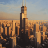 Willis Tower Chicago Skyline Diamond Painting