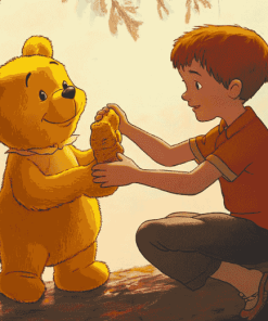 Winnie Bear Animation Diamond Painting