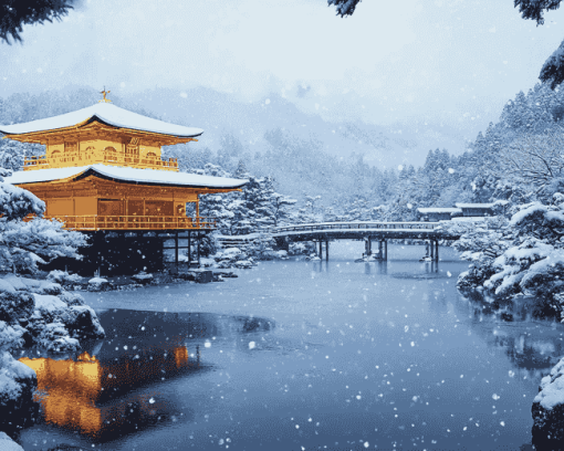 Winter Landscape of Japan Diamond Painting