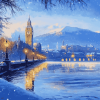 Winter Mountain Scenery London Diamond Painting