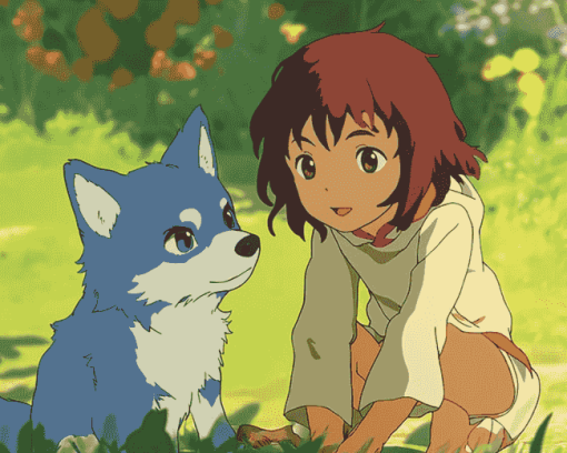 Wolf Children Anime Diamond Painting