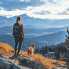 Woman and Dog Outdoor Adventure Diamond Painting