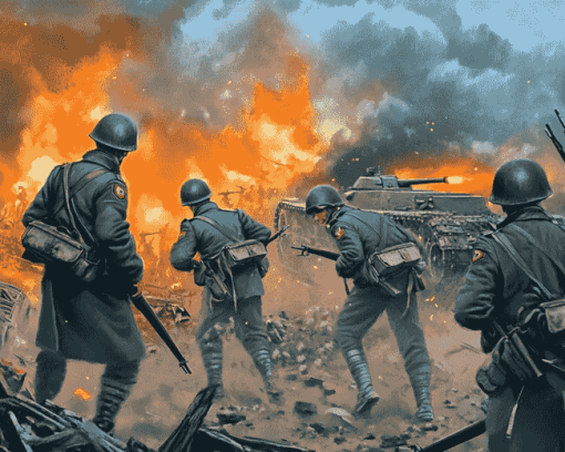 World War 2 Battles Diamond Painting