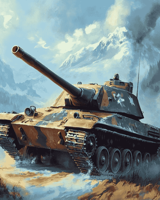 World War II Military Tank Diamond Painting